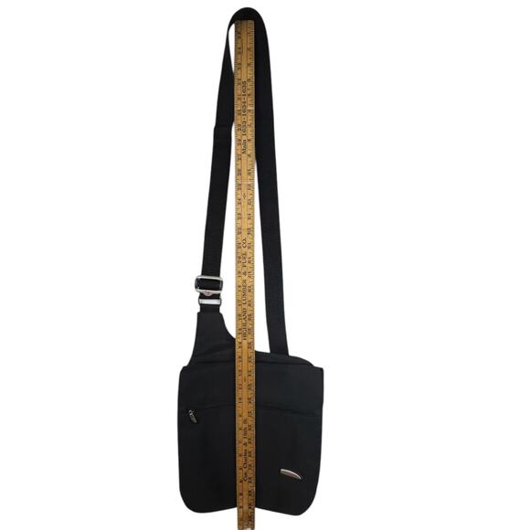 Travelon Crossbody Sling Backpack Anti Theft Travel Bag Black Adjustable Strap - Picture 10 of 13